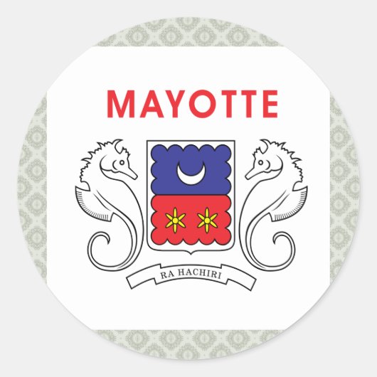 Mayotte Hoge kwaliteit Vlag Ronde Sticker (Voorkant)