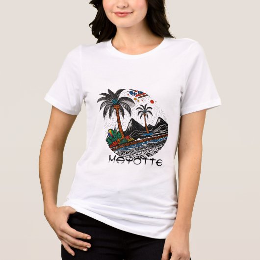 MAYOTTE ISLAND Tri-Blend SHIRT (Voorkant)