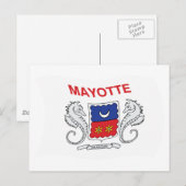 Mayotte Vlag Ansichtkaart Briefkaart (Voorkant / Achterkant)