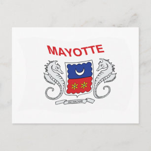 Mayotte Vlag Ansichtkaart Briefkaart