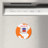 Mayotte vlag kaart magneet (Insitu (Vaatwasser))