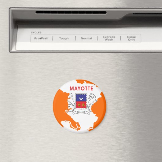 Mayotte vlag kaart magneet (Insitu (Vaatwasser))