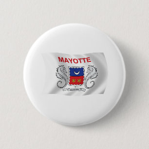 Mayotte Vlag Knop Ronde Button 5,7 Cm