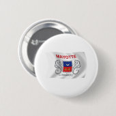 Mayotte Vlag Knop Ronde Button 5,7 Cm (Voorkant /achterkant)