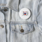 Mayotte Vlag Knop Ronde Button 5,7 Cm (In situ)