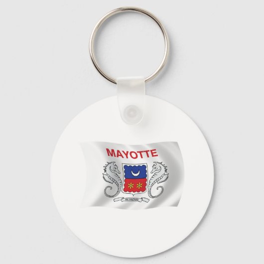 Mayotte Vlag Sleutelhanger (Voorkant)