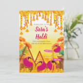 Mayoun uitnodigingen & Digitale Haldi uitnodiginge (Staand voorkant)