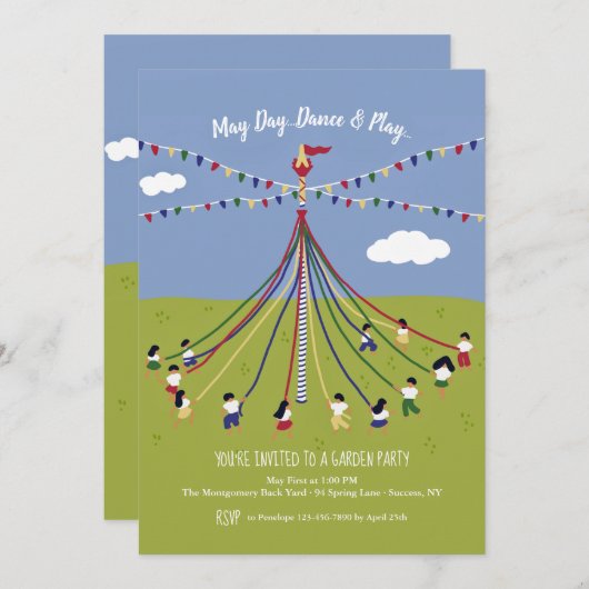 Maypole Dancers Kaart (Voorkant / Achterkant)