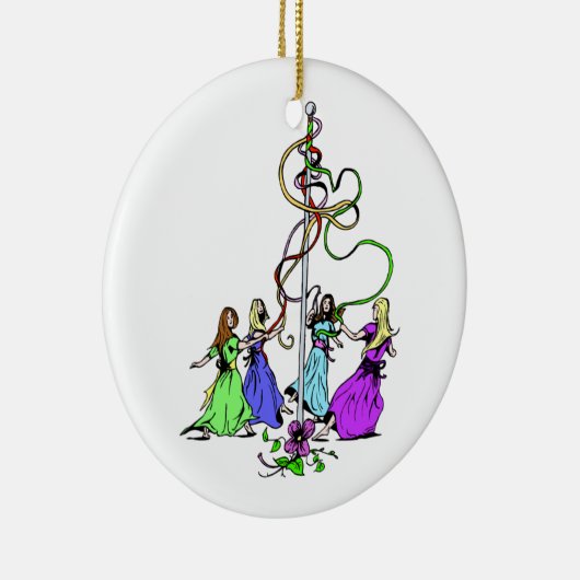 Maypole Dancers Keramisch Ornament (Rechts)