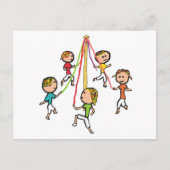 Maypole Dancing Briefkaart (Voorkant)