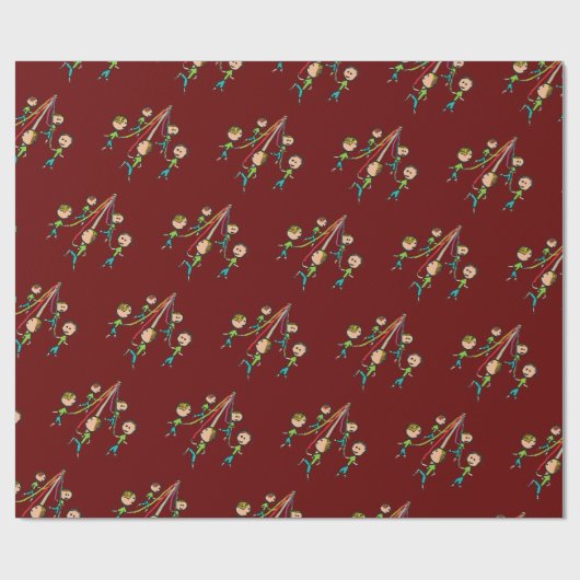 Maypole Dancing Cadeaupapier (Vlak)