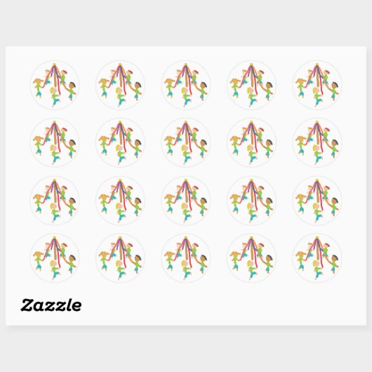 Maypole Dancing Ronde Sticker (Vel)