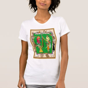 Maypole dansen, middeleeuwse kermis t-shirt