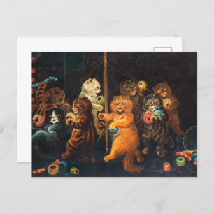 Maypole Louis Wain Briefkaart