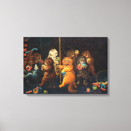 Maypole | Louis Wain | Canvas Afdruk (Voorkant)