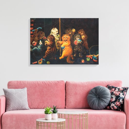 Maypole | Louis Wain | Canvas Afdruk (Insitu (Woonkamer))