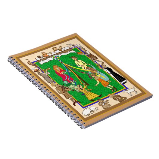 Maypole, middeleeuws feest notitieboek (Rechterzijde)