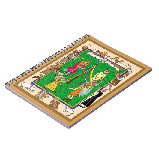 Maypole, middeleeuws feest notitieboek (Linkerzijde)