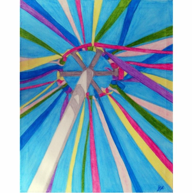 Maypole Photo Sculpture Staand Fotobeeldje (Voorkant)