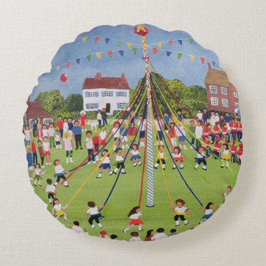Maypole Rond Kussen (Voorkant)