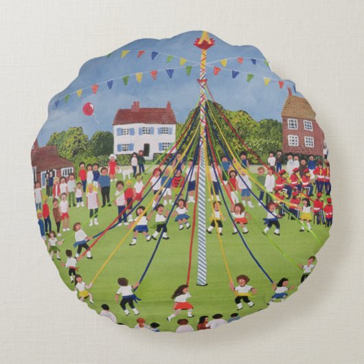 Maypole Rond Kussen (Achterkant)