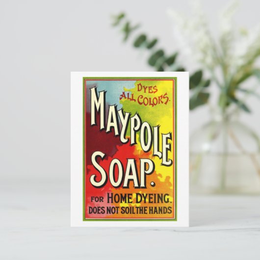 "Maypole Soap Advertisement" Briefkaart (Staand voorkant)