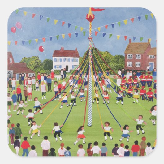 Maypole Vierkante Sticker (Voorkant)