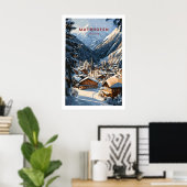 Mayrhofen Ski Muur Kunstprint 1 Poster (Thuiskantoor)