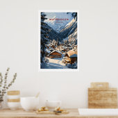 Mayrhofen Ski Muur Kunstprint 1 Poster (Keuken)
