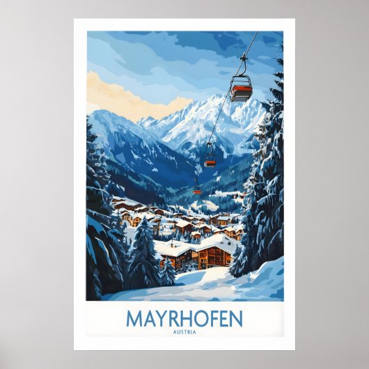 Mayrhofen Ski Poster 1 (Voorkant)