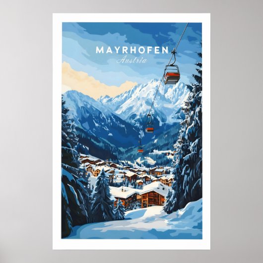 Mayrhofen Ski Print 1 (Voorkant)