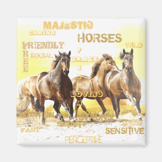 Mays Horses Magnet (Voorkant)