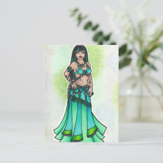 Maysun Belly Dancer Briefkaart (Staand voorkant)
