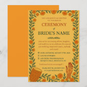 Mayun Sangeet Invite Kaart (Voorkant / Achterkant)