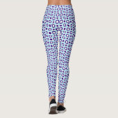 Maz Abstract Teardrops Navy Sky Blauw Wit Leggings (Achterkant)