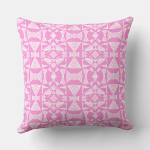 Maz Abstract Zebra Mozaïek - Roze Wit Kussen