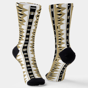 Maz Afrofuturist Pattern Gold Sokken