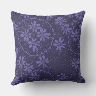 Maz Bloemen Bubbels Polka Dot Indigo Kussen
