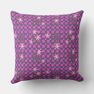 Maz Bloemenplein Conundrum - Fuchsia Navy Kussen