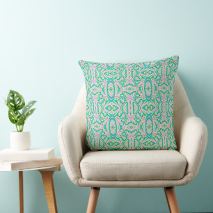 Maz Diamond Neuro Art - Groen Turquoise Roze Kussen