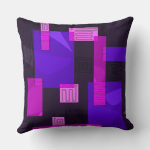 Maz Egyptische collage - Fuchsia Roze Paarse Kussen