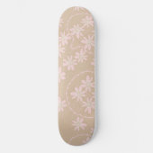 Maz Floral Bubbles Polka Dot - Lichtbruin Roze Persoonlijk Skateboard (Voorkant)
