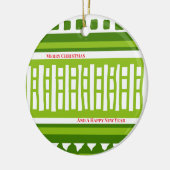 MAZ Gestreept Geribd Breipatroon 079 Kerstmis Keramisch Ornament (Links)
