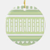 MAZ Gestreept Geribd Breipatroon 079 Kerstmis Keramisch Ornament (Achterkant)
