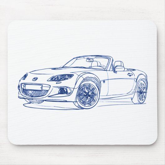 Maz Miata MX5 2013 Muismat (Voorkant)