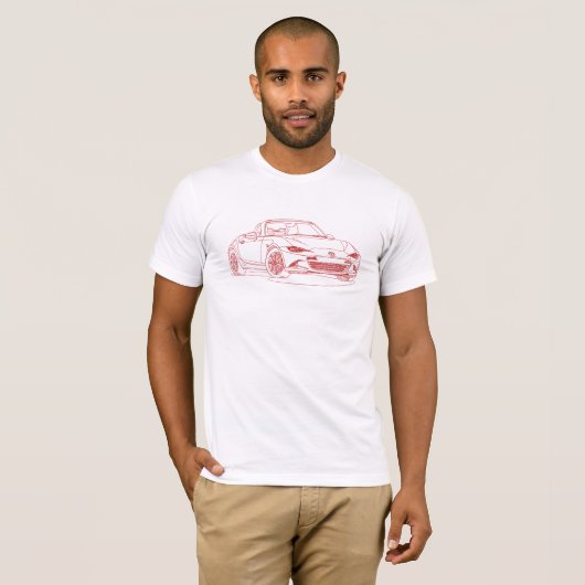 Maz MX5 Miata 2016 T-shirt (Voorkant volledig)