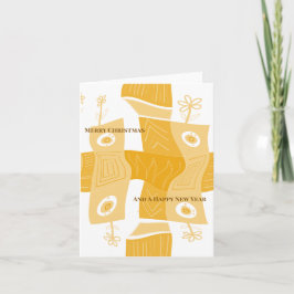 MAZ Noughts & Wavy Squares Check Ab 7a Christmas Feestdagen Kaart