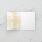 MAZ Noughts & Wavy Squares Check Ab 7a Christmas Feestdagen Kaart (Binnen)