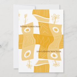 MAZ Noughts & Wavy Squares Check Ab 7a Christmas Feestdagenkaart