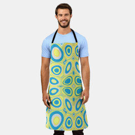 Maz Psychedelic Eggs - Blauw Grijs Geel Schort